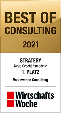 Best of Consulting - Wirtschaftswoche - VW - Strategy First Place